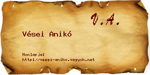 Vései Anikó névjegykártya